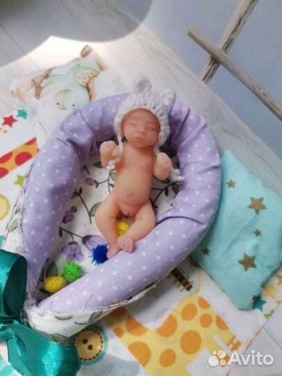 Мини Реборн силиконовый