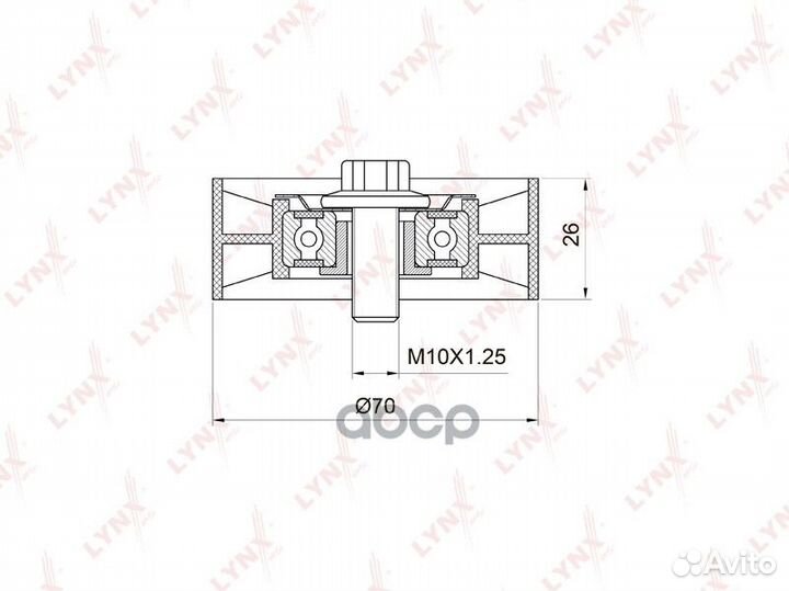 Ролик натяжного механизма / приводной toyota Av