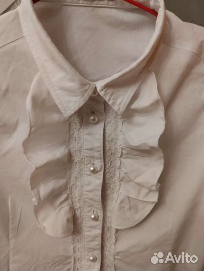 Блузка белая школьная