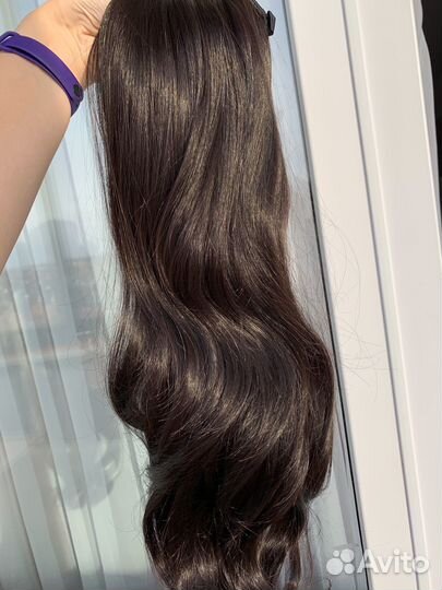 Темно-каштановый накладной хвост