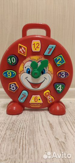 Развивающие игрушки часы Полесье клоун