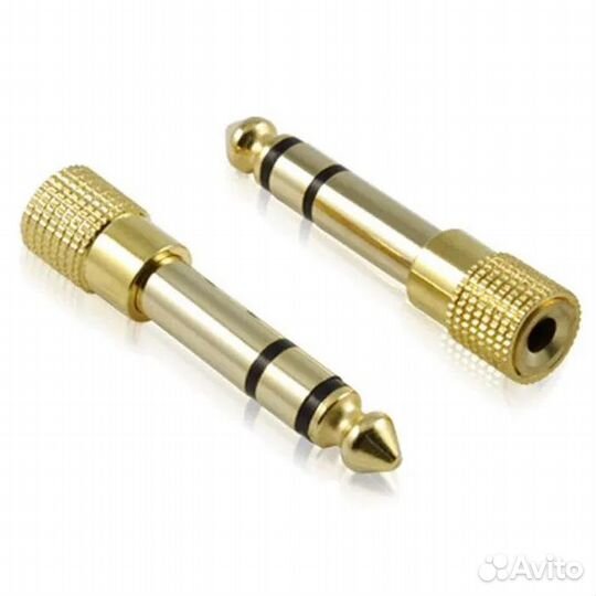 Переходник гнездо mini Jack 3.5 на разъем Jack 6.3