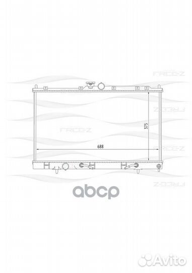 KK0157 Радиатор mitsubishi lancer 1.3-2.0 03- K