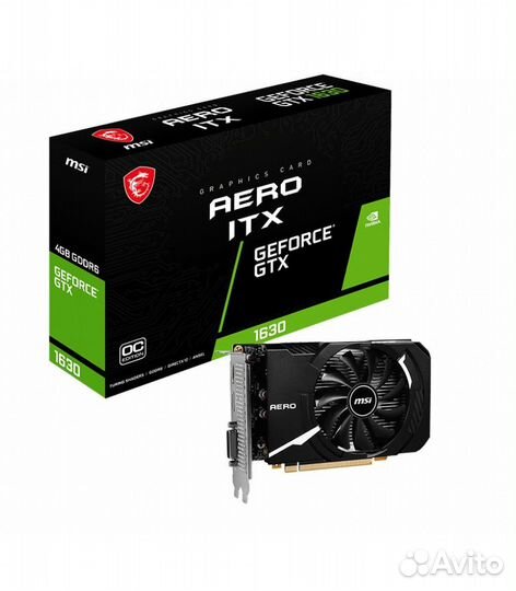 Видеокарта MSI GeForce GTX 1630 aero ITX OC, 4 гб