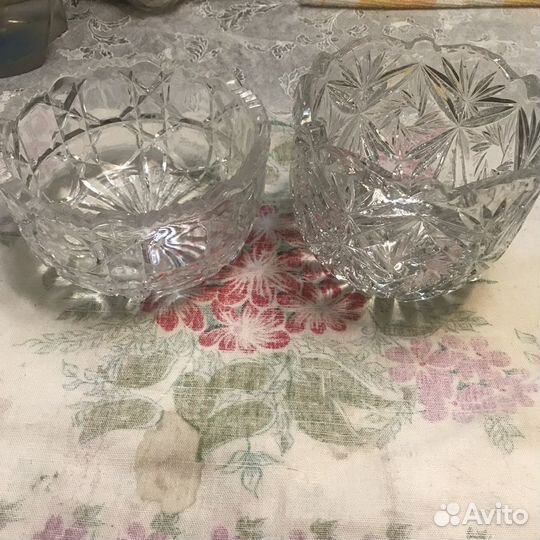 Посуда из хрусталя и Термос металл