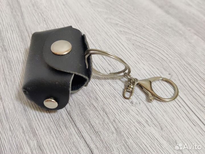 Новый брелок кармашек черный искусственная кожа