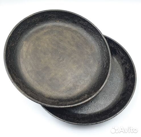Сковородки чугунные СССР 2шт 1950-е гг