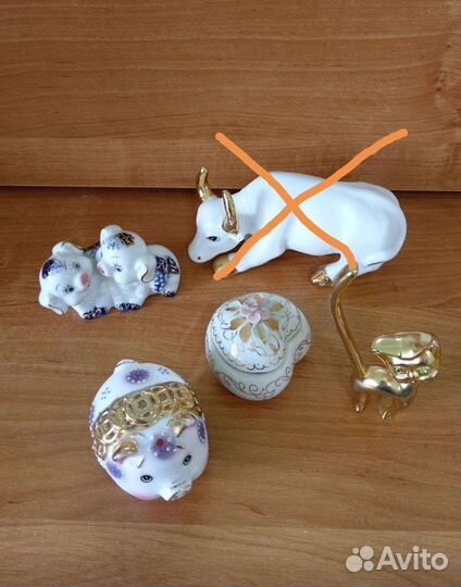Фарфоровые статуэтки, копилки
