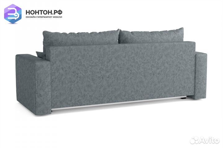 Диван еврокнижка Томас 3-х местный серо-голубой