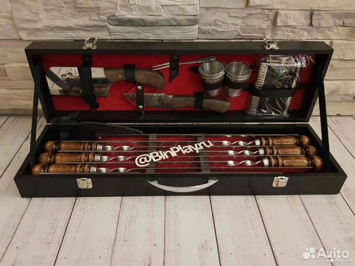 Шашлычный набор (красный бархат)