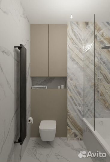 Дизайн проект ванной комнаты