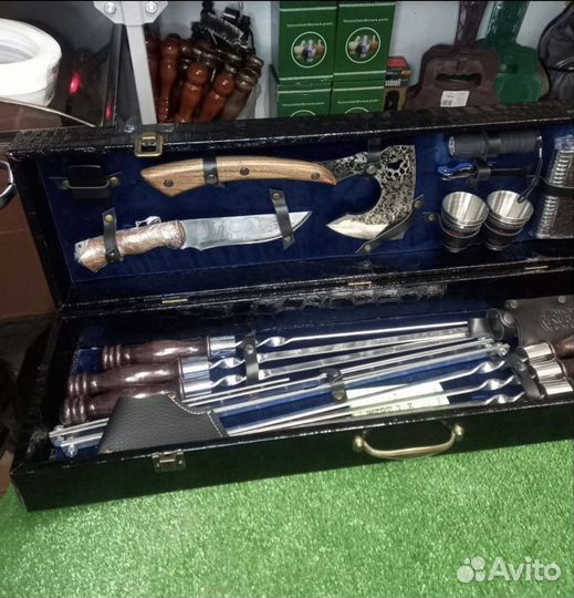 Hабор шампуров в кeйсе Люкс
