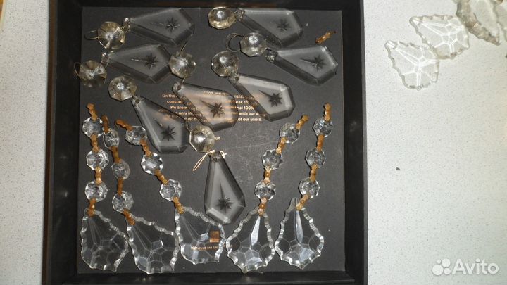 Хрустальные подвесы на люстру Чехословакия