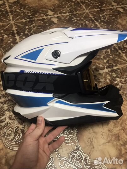 Кроссовый шлем с очками