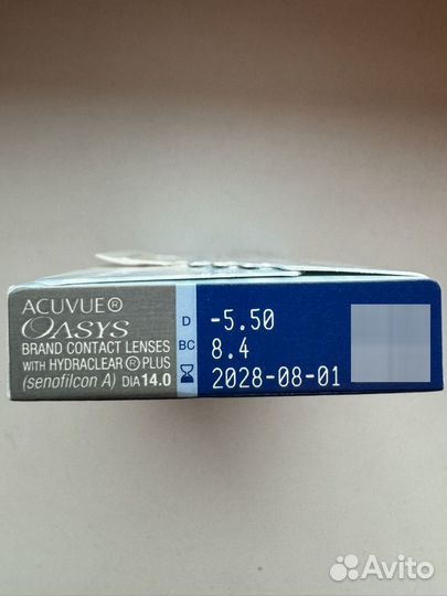 Линзы acuvue oasys -5,50