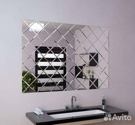 Зеркальное панно на кухне