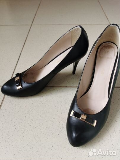 Туфли кожаные черные 43