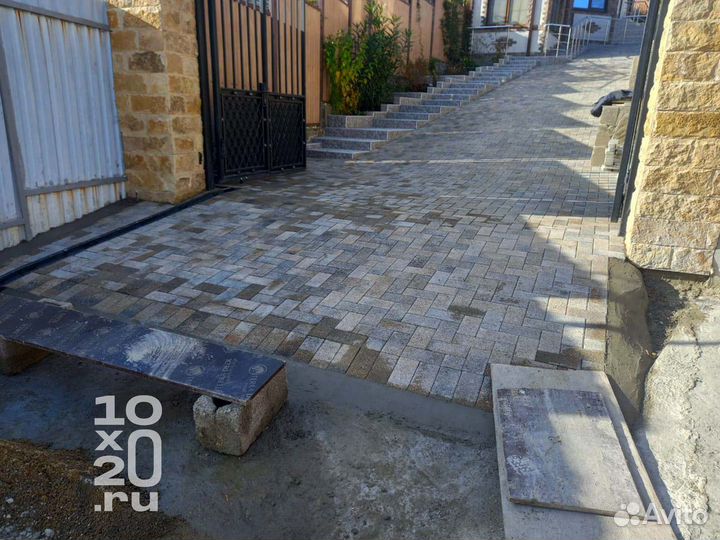 Тротуарная плитка, бордюры с работой под ключ