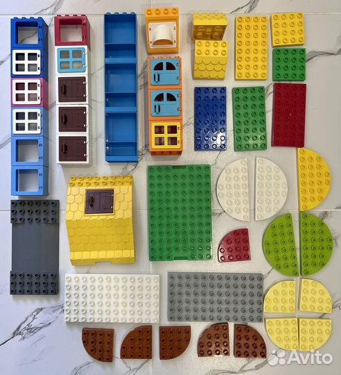 Детали Lego Duplo россыпью поштучно кубики