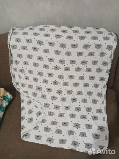 Плед детский и матрас в коляску