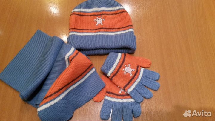 Шапка, шарф, перчатки для мальчика