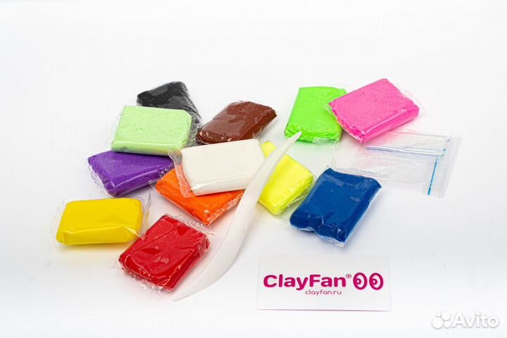 Воздушный легкий пластилин Clay fan 12 цветов