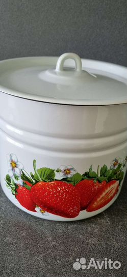 Новая эмалированная кастрюля 9 литров