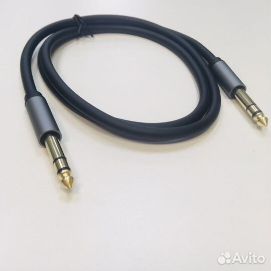 Аудиокабель со штекером 6,35 мм 1 метр