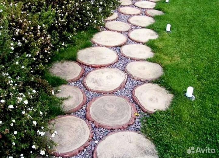 Спилы дерева для мощения