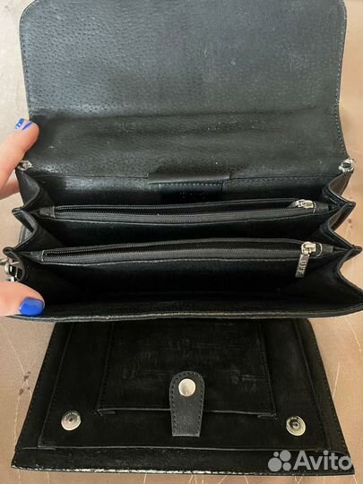 Барсетка кожаная мужская бу