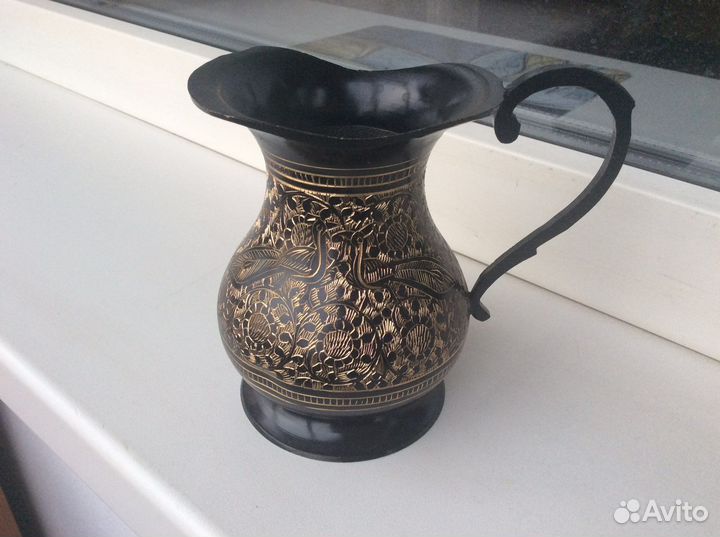 Кувшины - вазы латунь чернение резьба новые Индия