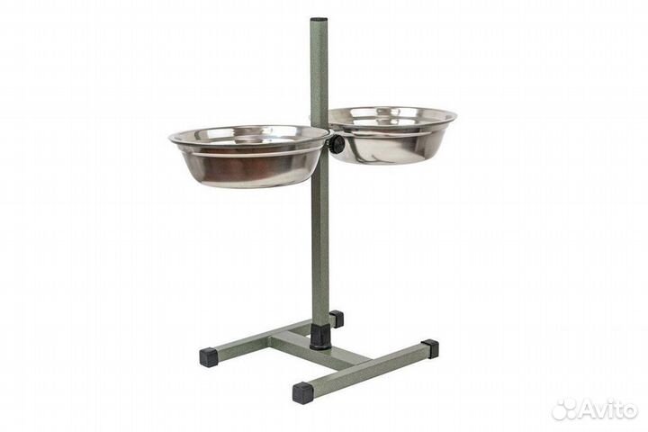 Homepet Подставка металлическая регулируемая с мис