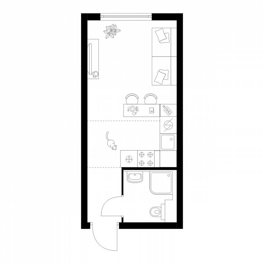 Квартира-студия, 22,1 м², 22/32 эт.