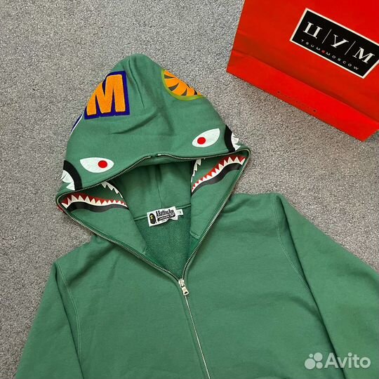 Bape Full Zip Hoodie Green