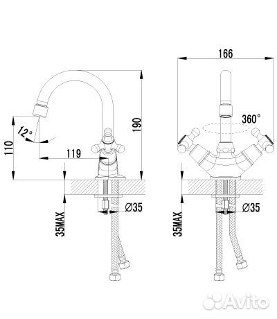 Смеситель Lemark plus Harmony LM1407C для умывальника