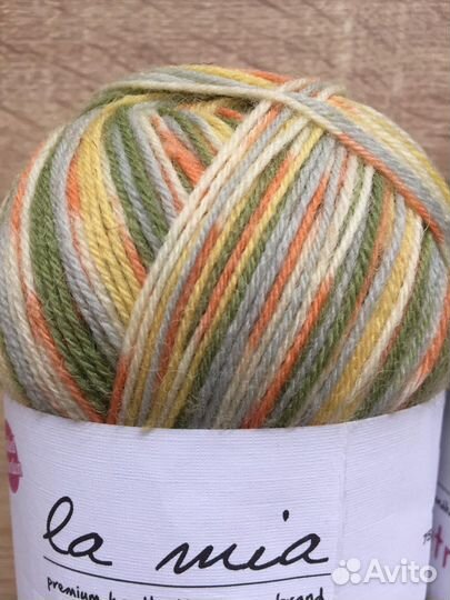 Пряжа шерсть носочная La Mia