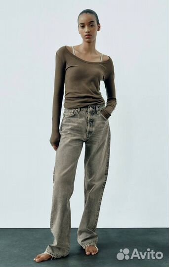 Джинсы Zara новые оригинал 34 состаренные