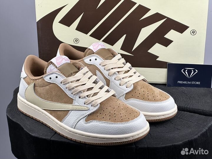 Nike Travis Scott Air Jordan 1 Low Sail Shy Pink