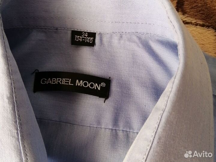 Рубашка для мальчика 134-140 синяя