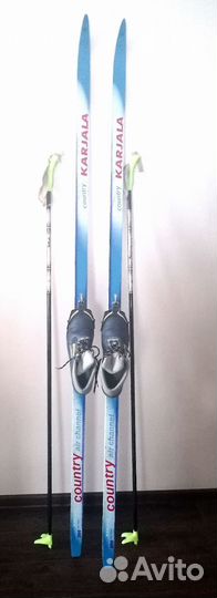 Лыжи пластиковые взрослые с ботинками