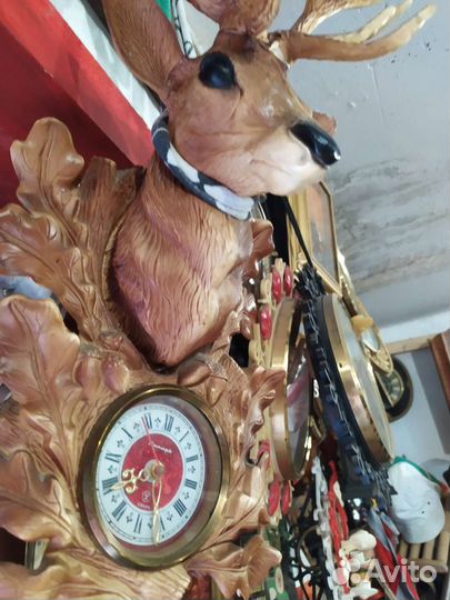 Часы настенные олень Янтарь СССР