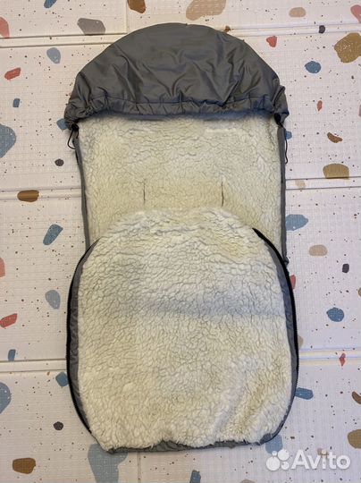 Конверт AmaroBaby меховой зимний серый
