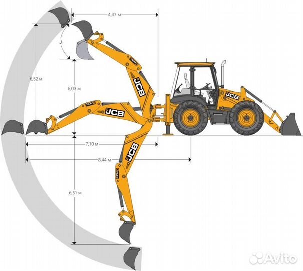 Услуги трактора JCB