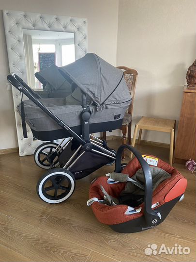 Новая 3 в 1 cybex priam плюс шасси+база isofix