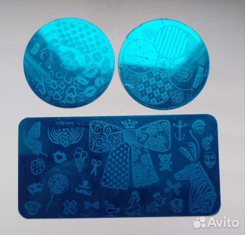 Пластины и штамп для стемпинга, наклейки