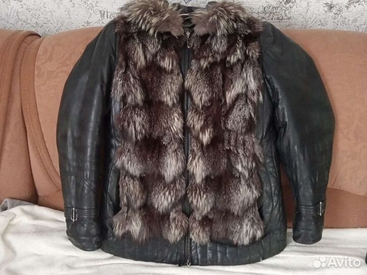 Куртка кожаная женская 48 размер