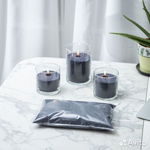 Цветные свечи насыпные Органика 1 кг. (графит)