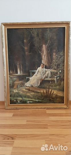 Картина маслом на холсте старинная