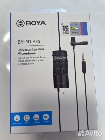 Петличный микрофон boya