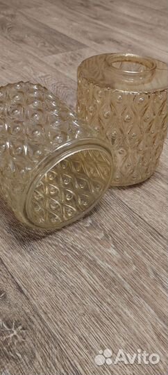 Плафоны Из цветного стекла.Бра.Люстры.2 штуки.ссср